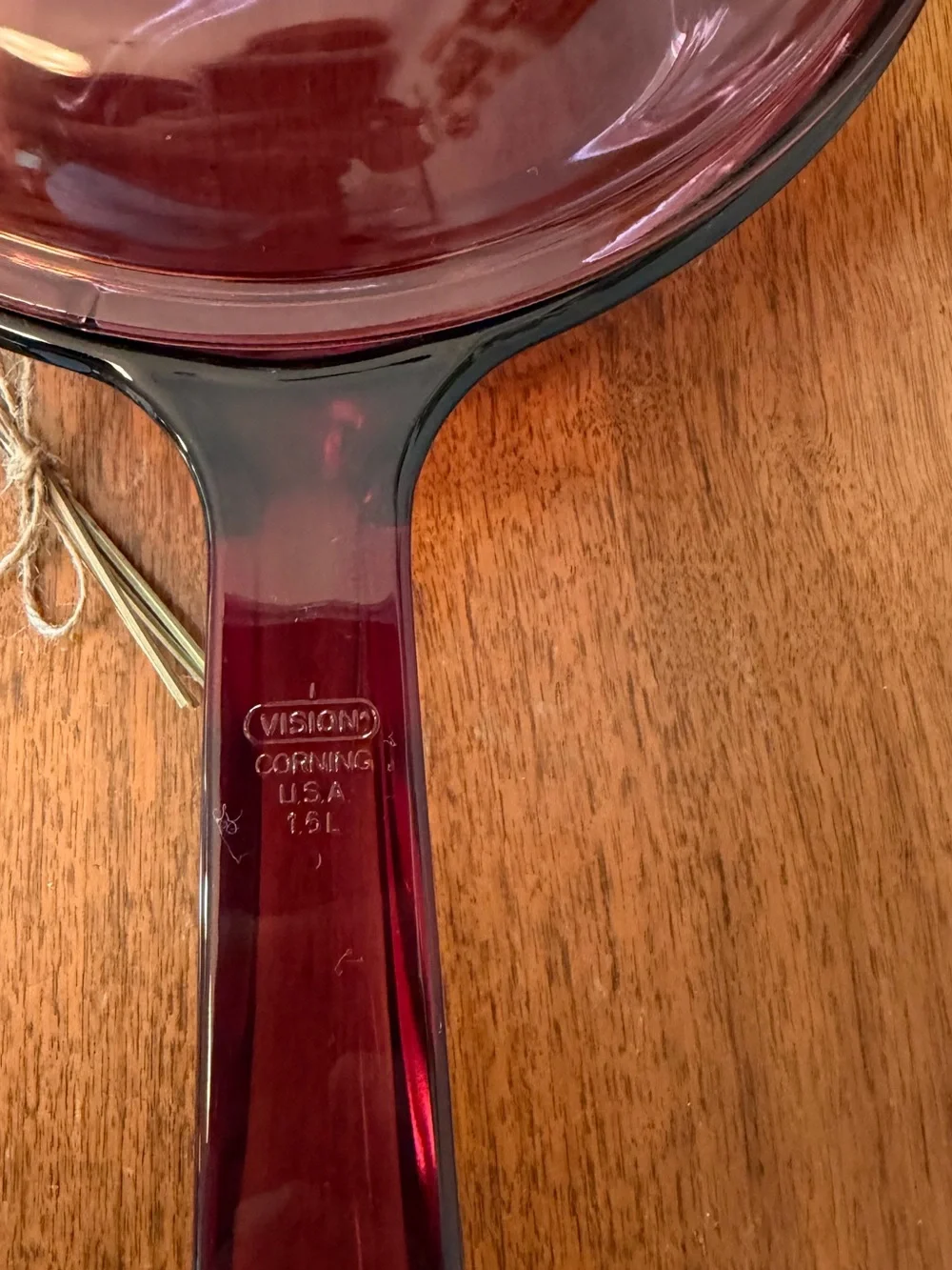 Vintage Corning Vision Cranberry Purple 1.5L Saucepan with Pyrex Lid | USA Made